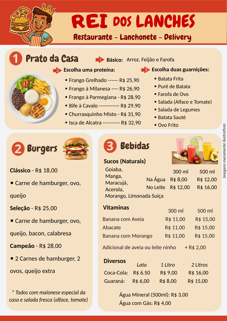 Lanches e Bebidas